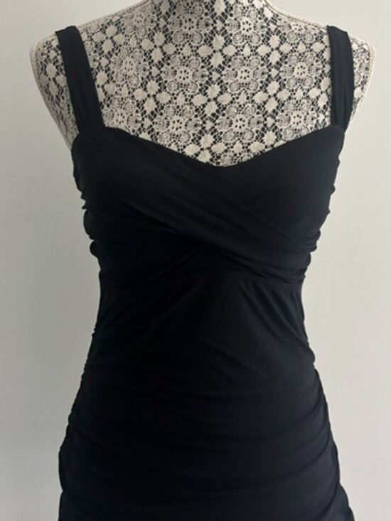 Source Unknown Other - Long BLack Ruched Tankini Swimsuit Top - 8